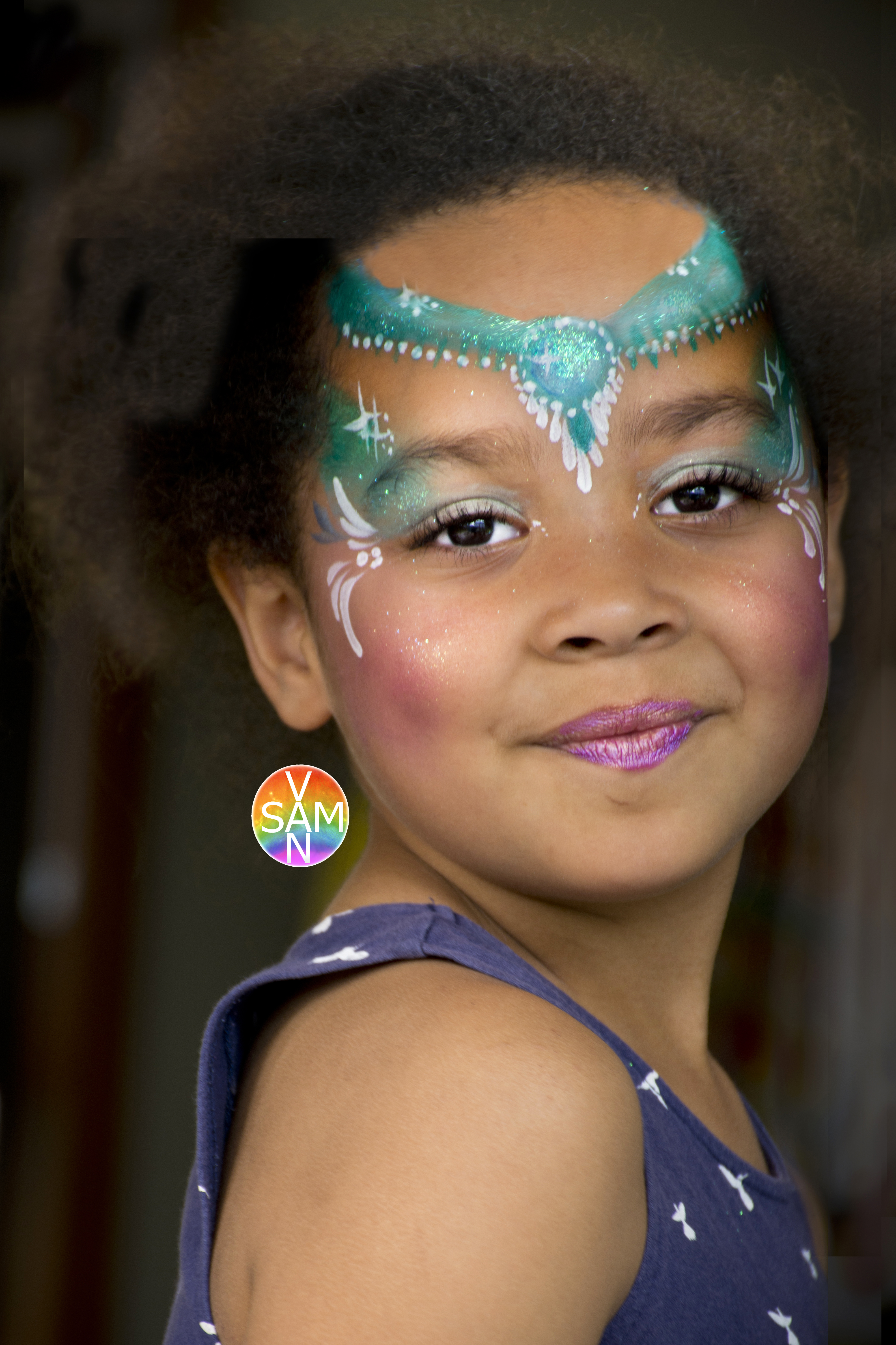 face painting may 2017 Vanessa princess crown - 6b logo biz